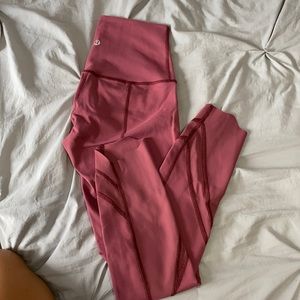 Mauve Lululemon Leggings Cropped